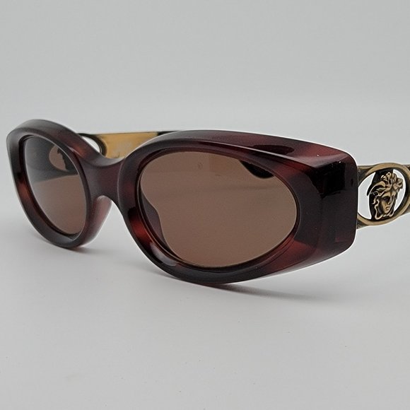 Versace Mod. 494/A Col. 900 Tortoise Gold Medusa Frame Brown Lens Sunglasses main image 5